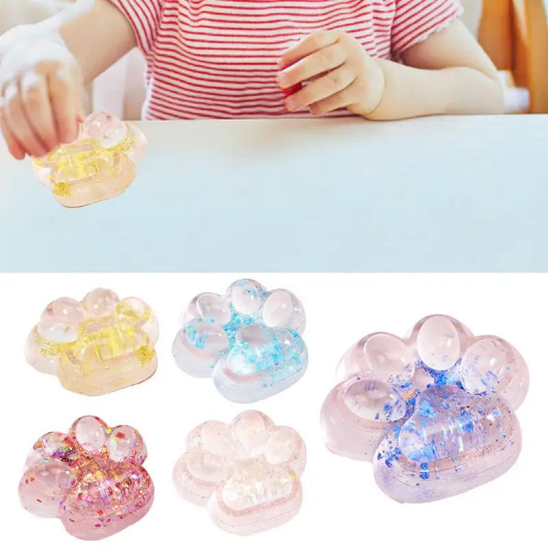 Cute Cat Paw Pinch Decompressions Toy Slow Rebound Stress Relief Cat Claw Squishyes Fidget Toy Reduce Stress Squeeze Sensory Toy