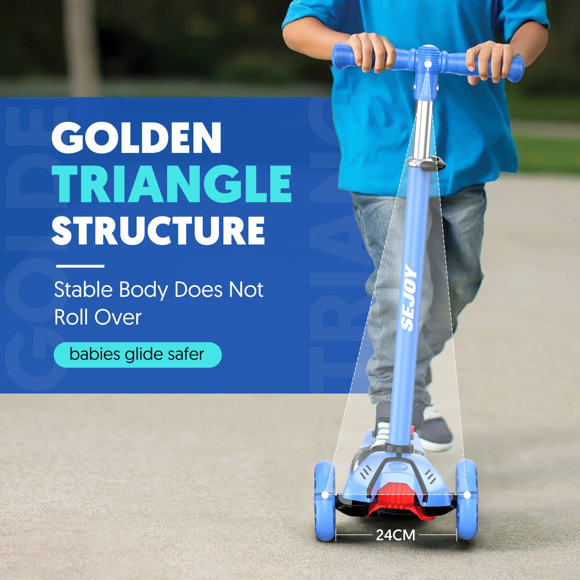 Children's Scooters Adjustable foldable pedal Kids Scooter Light-Up 3 Wheels Adjustable Height to Steer  Scooter for Ages 3-10