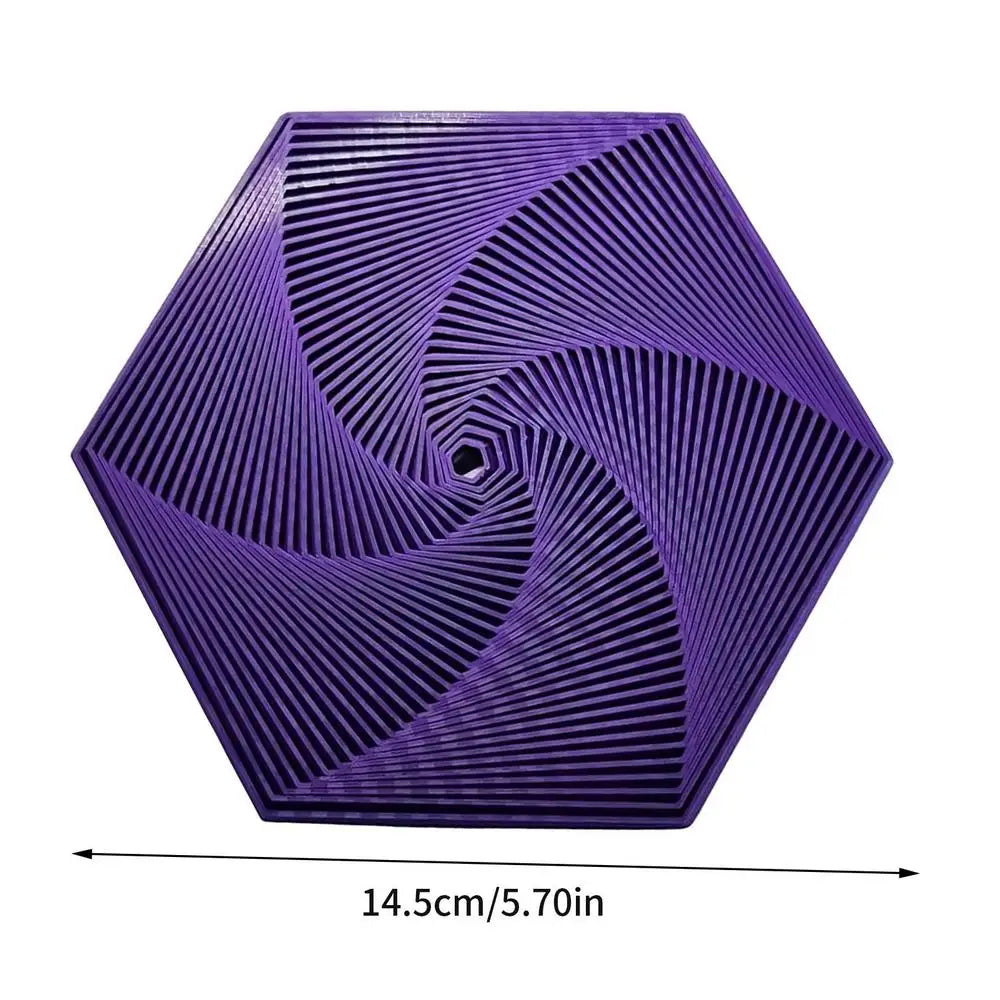 3D Printed Fractal Fidget Hexagon Portable Playing Sensory Anti-stress Toy Desktop Ornament Kid Toy Visual Toys