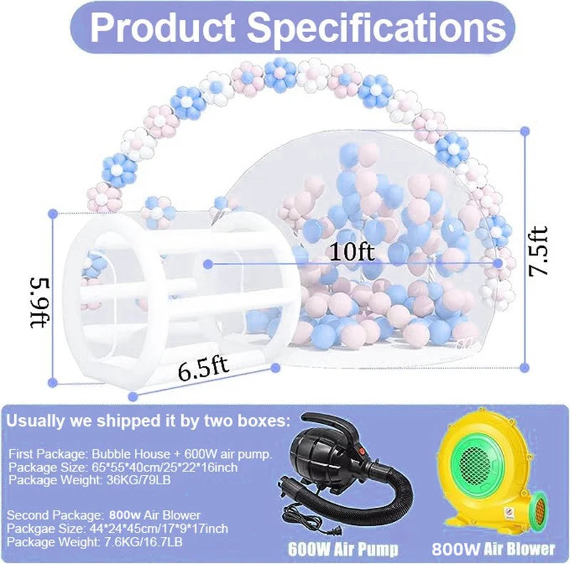 Factory Camping Tent House Outdoor Bubble Tent Inflatable Transparent Dome Clear Bubble Tent House for camping