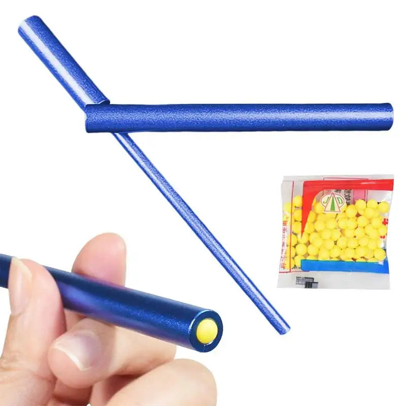 Soft Pinball Launcher Mini Alloy Small Ball Launcher Crackling Tube Bamboo Shooting Game Interesting Cracking Toys For Kids