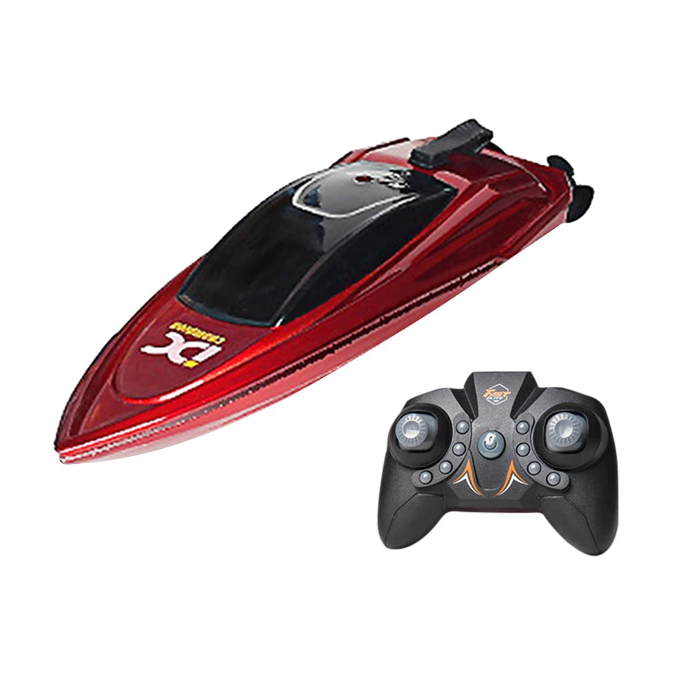 Waterproof 2.4GHz Electric RC Speed Boat Remote Control Watercraft Ship with LED Light for Kids Holiday Party Gift