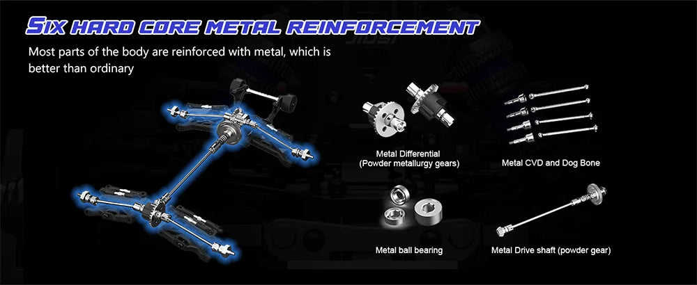 JIUSI WB12 PRO 1/12 Racing Car 80km/h Brushless 4WD RC Car High Speed 2.4G Remote Control Car Competitive Off-road Boys RC Toy