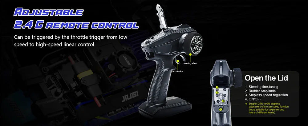 JIUSI WB12 PRO 1/12 Racing Car 80km/h Brushless 4WD RC Car High Speed 2.4G Remote Control Car Competitive Off-road Boys RC Toy