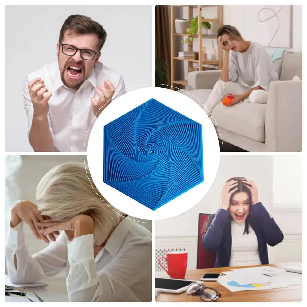 3D Printing Hexagons Fractal Fidget Toys Portable Hexagon Spirals Playing Sensory Toy For Stress Pressure Party Games For Child