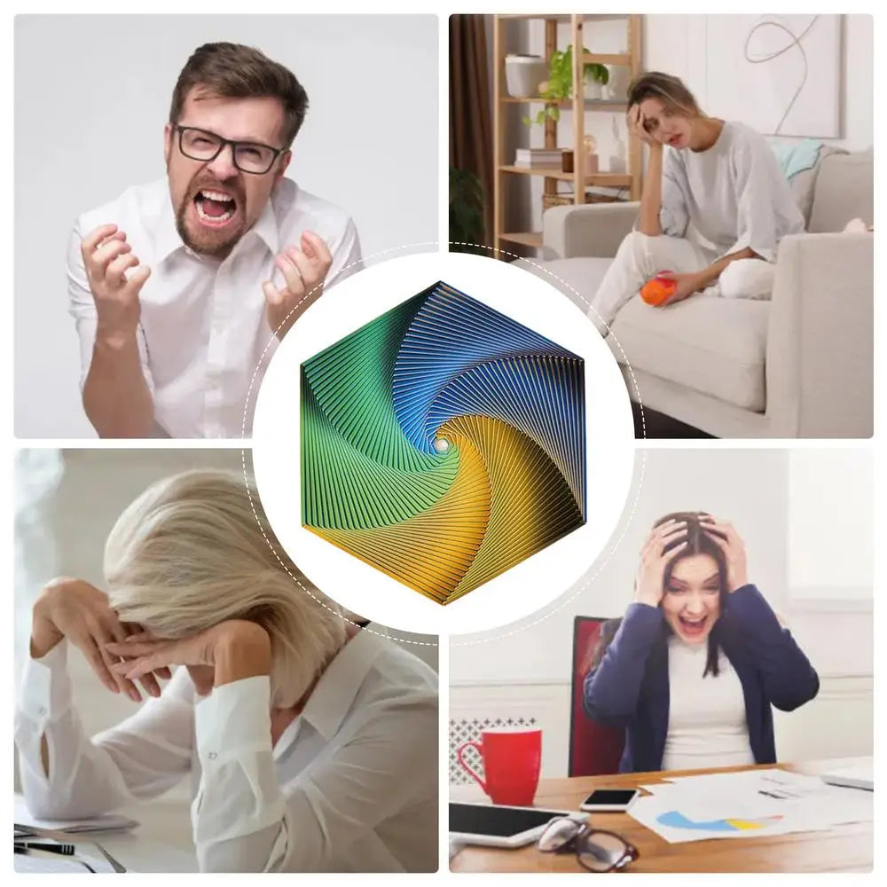 3D Printing Hexagons Fractal Fidget Toys Portable Hexagon Spirals Playing Sensory Toy For Stress Pressure Party Games For Child