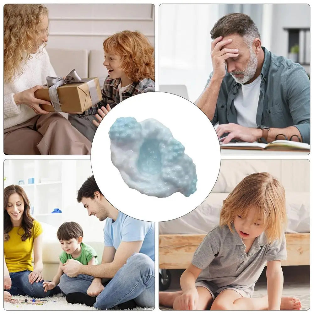 Shapeable Grape Stressball Noisy Silicone Squeeze Ball With Small Beads Shapeable Squish Toy Multifunctional Fidget Supplies