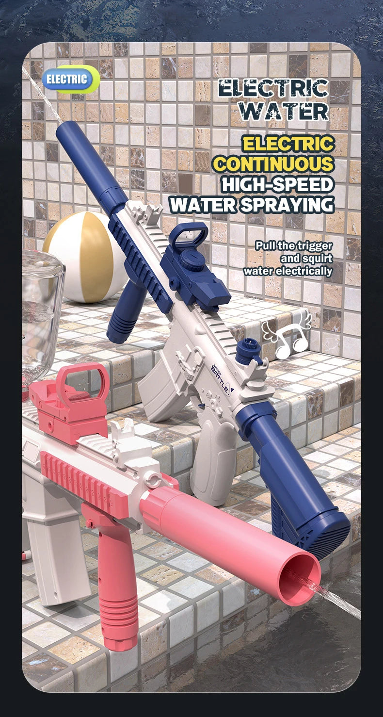 M416 Water Gun pistol 10M Long Range Portable Guns Children Summer Beach Outdoor Fight shooting Toys for Boys Kids Girls Gifts