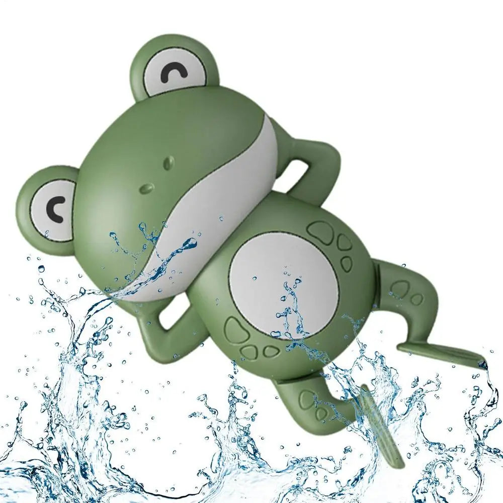 2023 New Baby Bath Toys For Children New Baby Bath Swimming Bath Toy Cute Frogs Clockwork Bath Toy Swimming Water Clockwork Toys