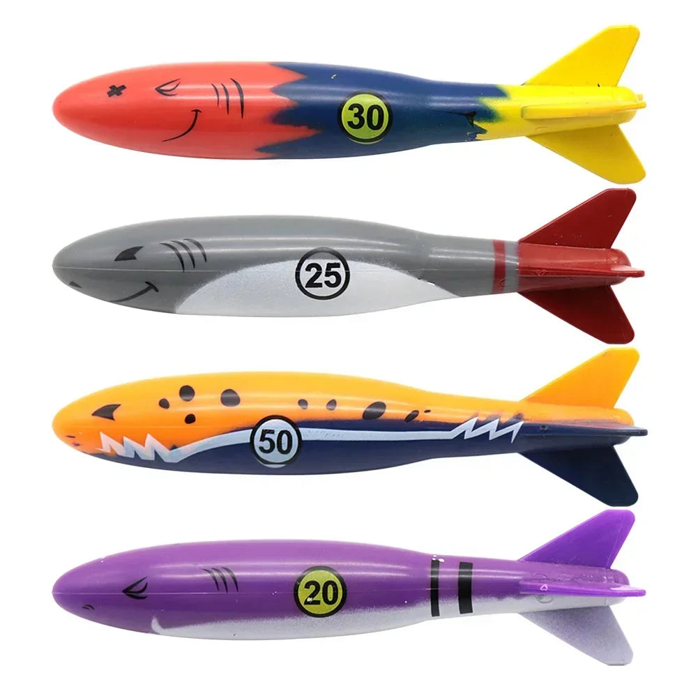Swimming Diving Toys Children's Fish Dolphin Buoy Pool Treasure Hunt Diving Torpedo Rocket Water Diamond Kids Water Game Toys