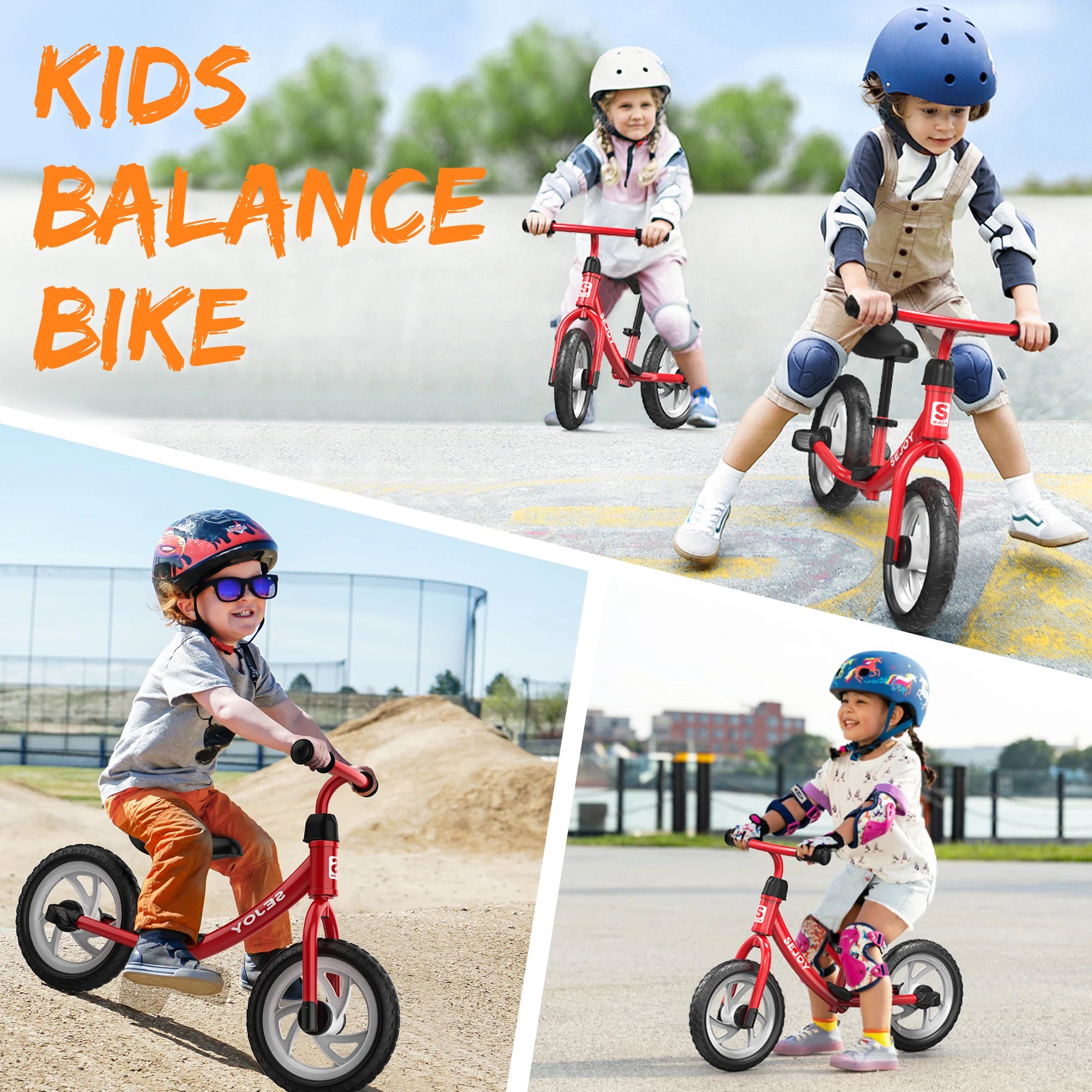 SEJOY Balance Bike  for Kids Childrens 12