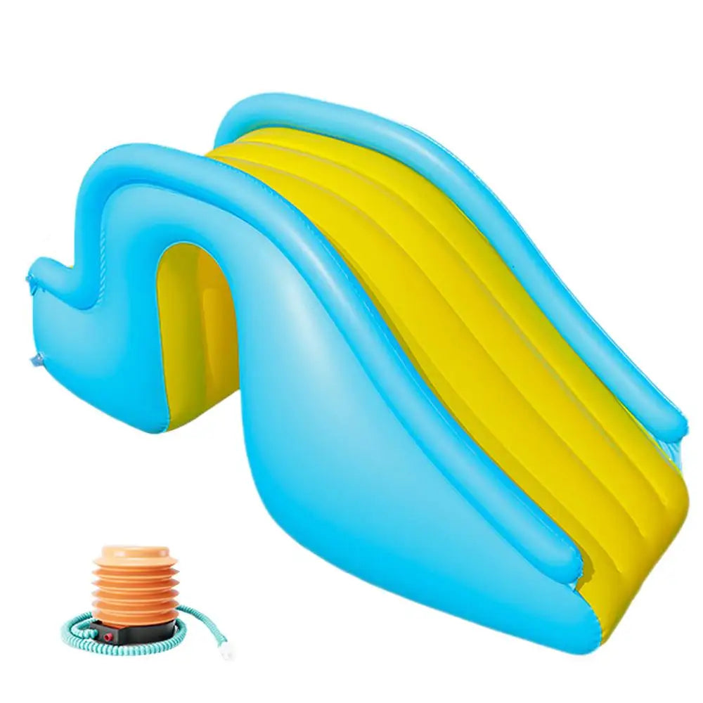 Inflatable Pool Water Slide With Wider Steps Baby Bath Toys Kids Swimming Water Play Toy Recreation Facilit For Outdoor Indoor