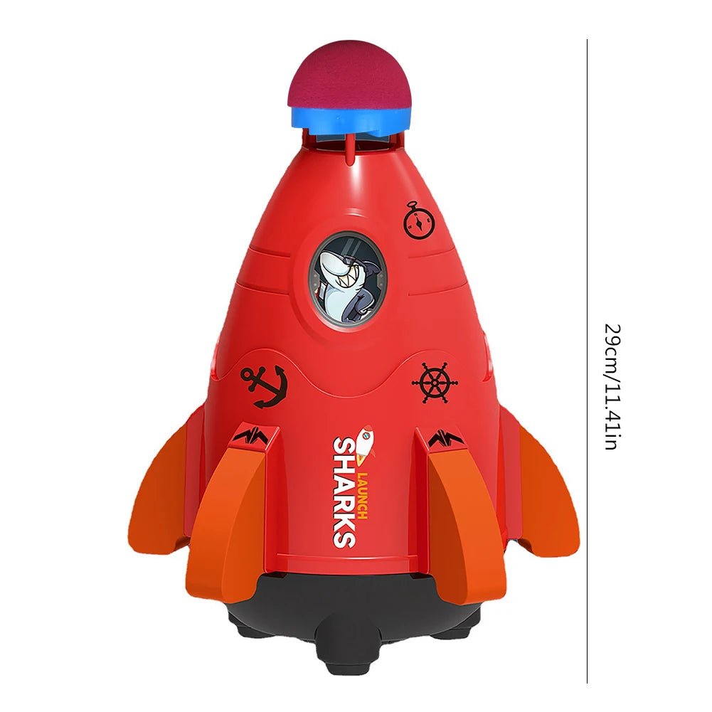 Creative Space Rocket Sprinkler Rotating Water Powered Launcher Summer Fun Entertainment for Outdoor Garden Yard Water Spray Toy