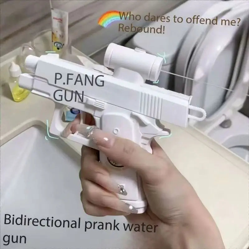 Outdoor Summer Water 2-Way Squirt Gun - Press & Spray Water Gun,Reverse Splash Toy for Prank Fun,Stress Relief, Water Fight Game