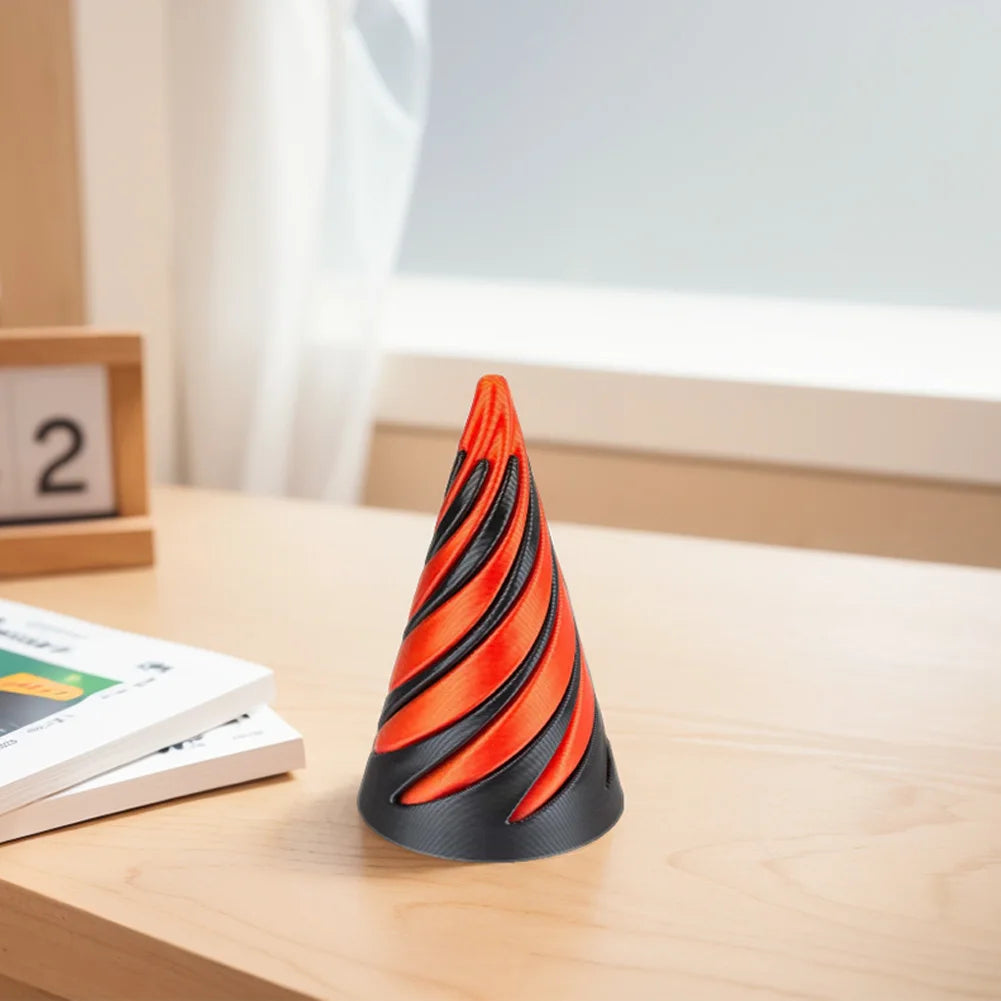3D Printed Spiral Cone Toy Impossible Pyramid Passthrough Sculpture Stress Relief Desk Toy Pass Through Pyramid Fidget Toy