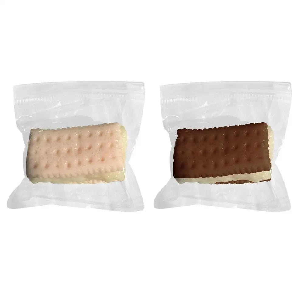 Cookie Squishys Stress Relief Toy Food Cream Soda Cracker Fidget Toy Biscuits Pinching Toy Decompressions Toy