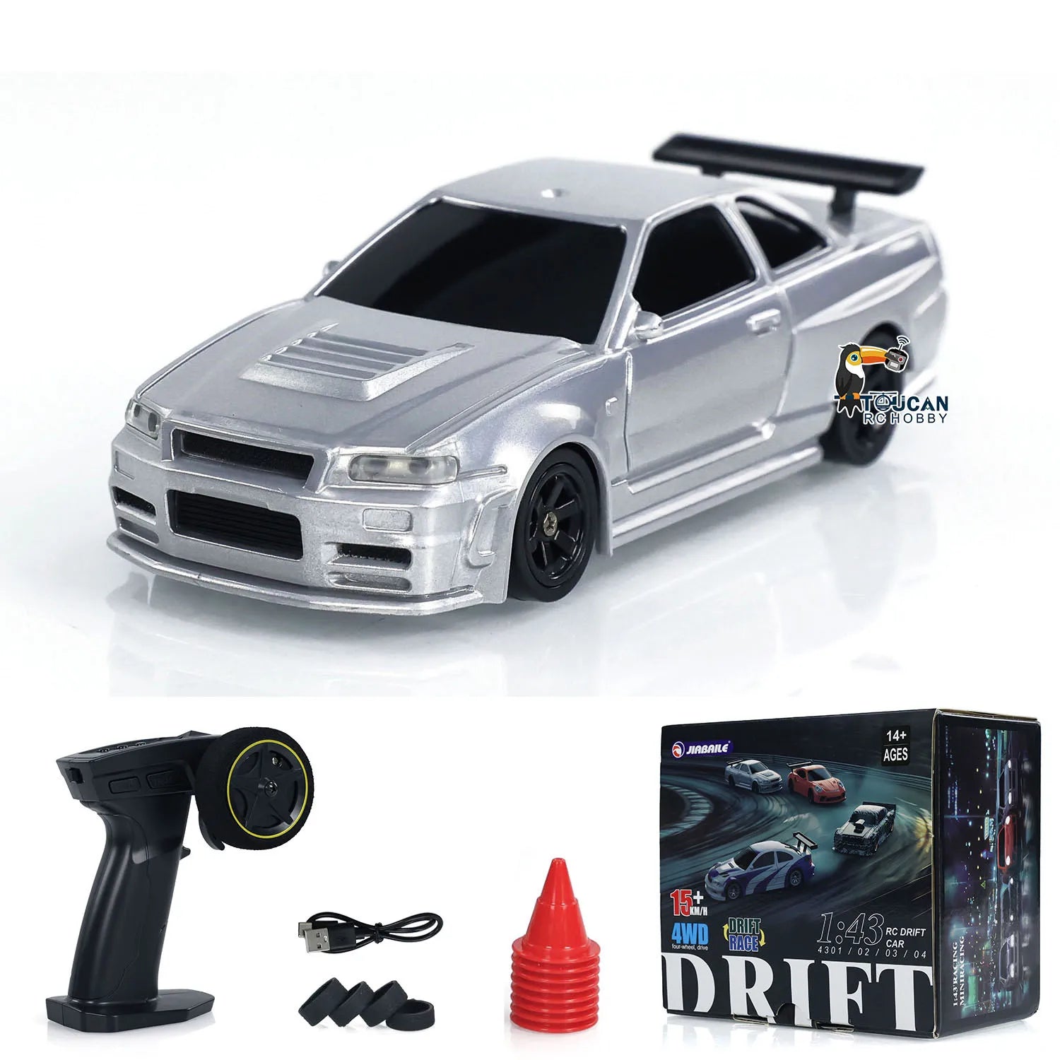 US Stock RC Drift Car 1/43 RTR Race 4WD Gyro Four-wheel Drive Radio Control High Speed Model 2.4G Racing Drifting Cars Toy Model
