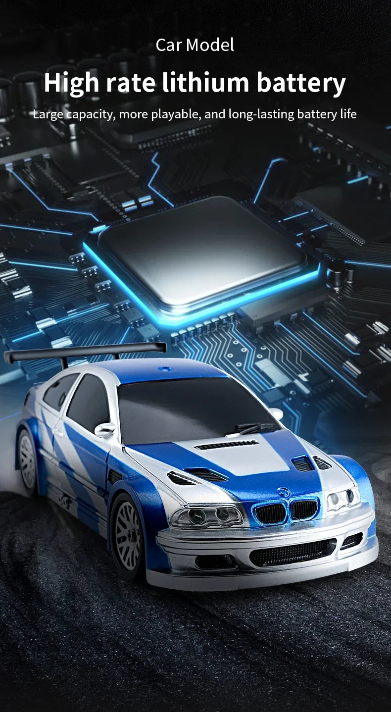 US Stock RC Drift Car 1/43 RTR Race 4WD Gyro Four-wheel Drive Radio Control High Speed Model 2.4G Racing Drifting Cars Toy Model