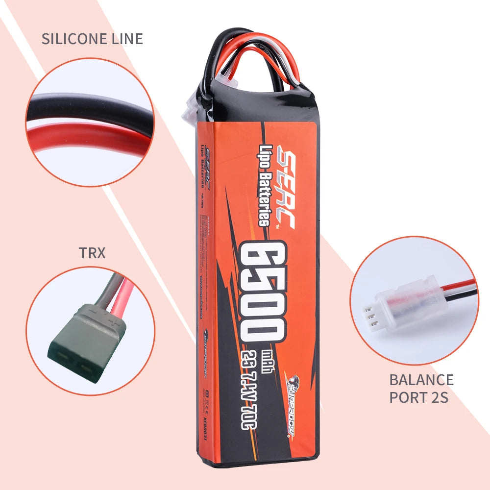 SUNPADOW 2S 3S 4S Lipo Battery for 3300mAh 4000mAh 6500 7.4V14.8V 130C TRX RC Buggy Truggy Vehicle Car Tank Monster Truck Hobby