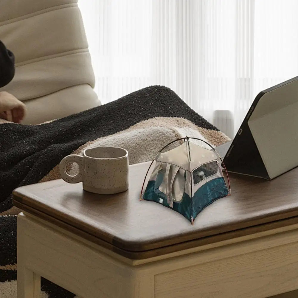 1:12 Scale Camping Tent Model Decoration Oxford Cloth Simulated Outdoor Tent Ob11 Doll Miniature Doll Small Tent Kids Toy