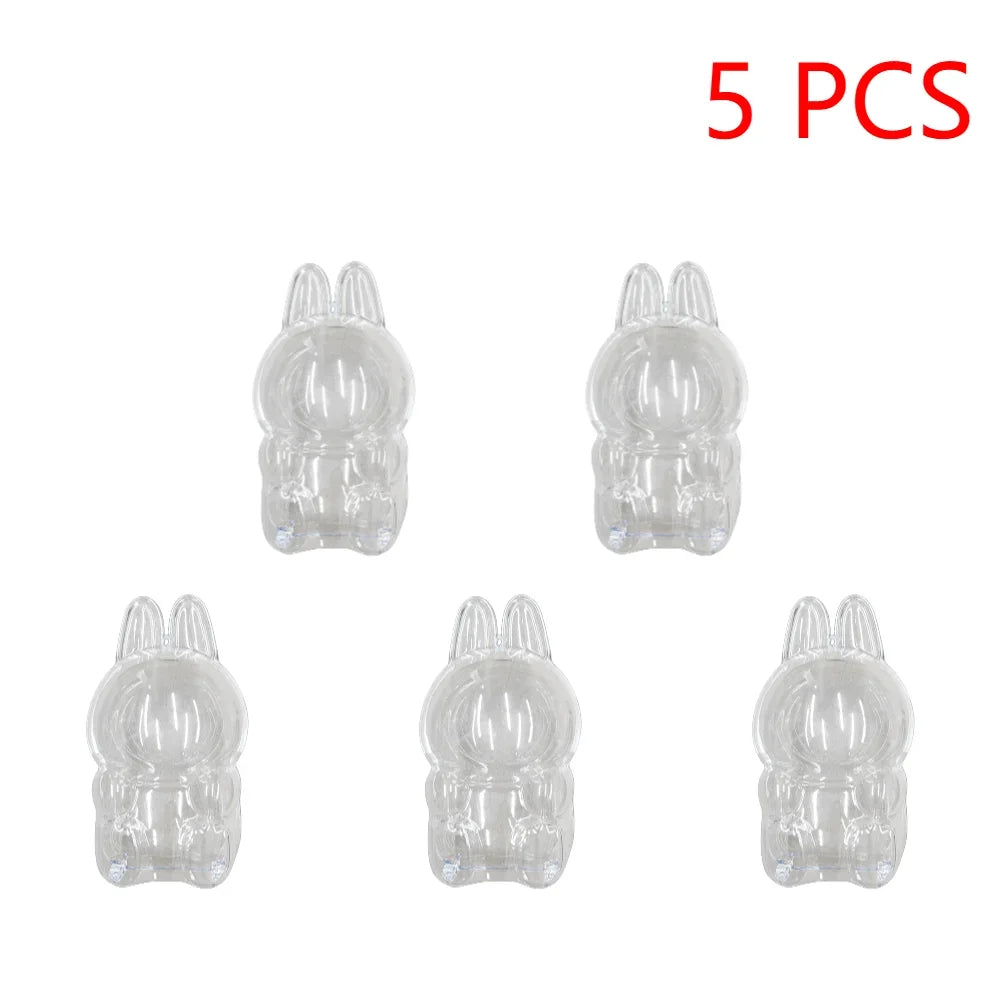 2025 LABUBU Clear Macaron Case Dust Case Popmart Bubble Mart Doll Accessories Elf Doll Cover Storage Box Christmas New Year Gift