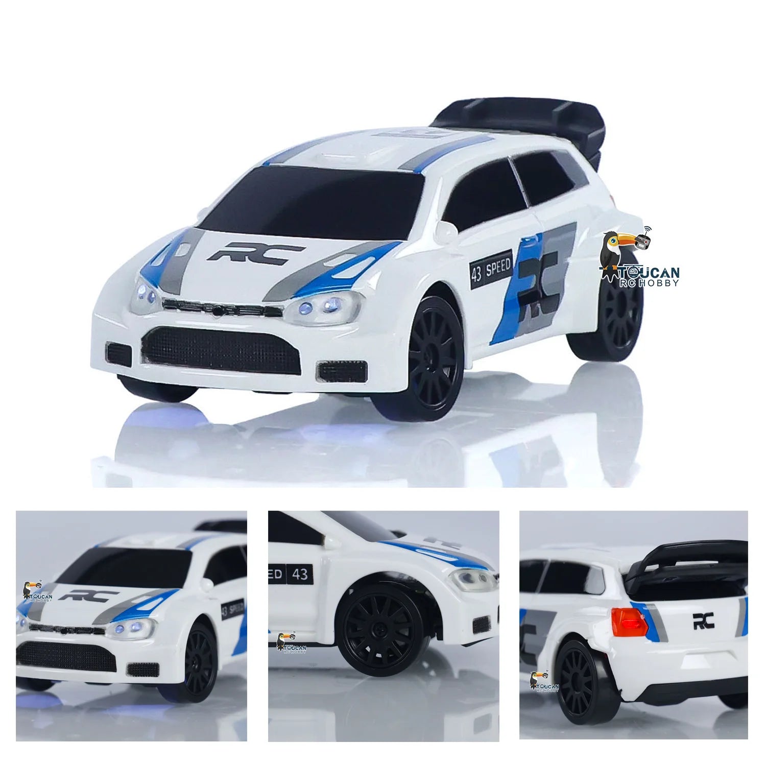 US Stock RC Drift Car 1/43 RTR Race 4WD Gyro Four-wheel Drive Radio Control High Speed Model 2.4G Racing Drifting Cars Toy Model