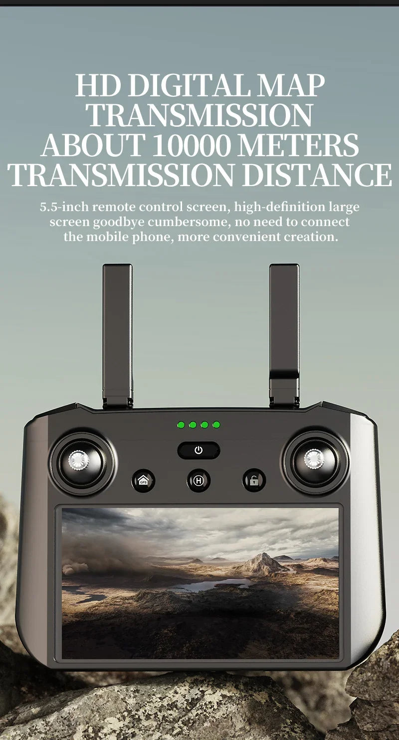 Teeggi KF104 MAX2 GPS Drone 4k Profesional 3-Axis Gimbal 360° obstacle avoidance 6KM Foldable RC with screen RC Quadcopter Dron