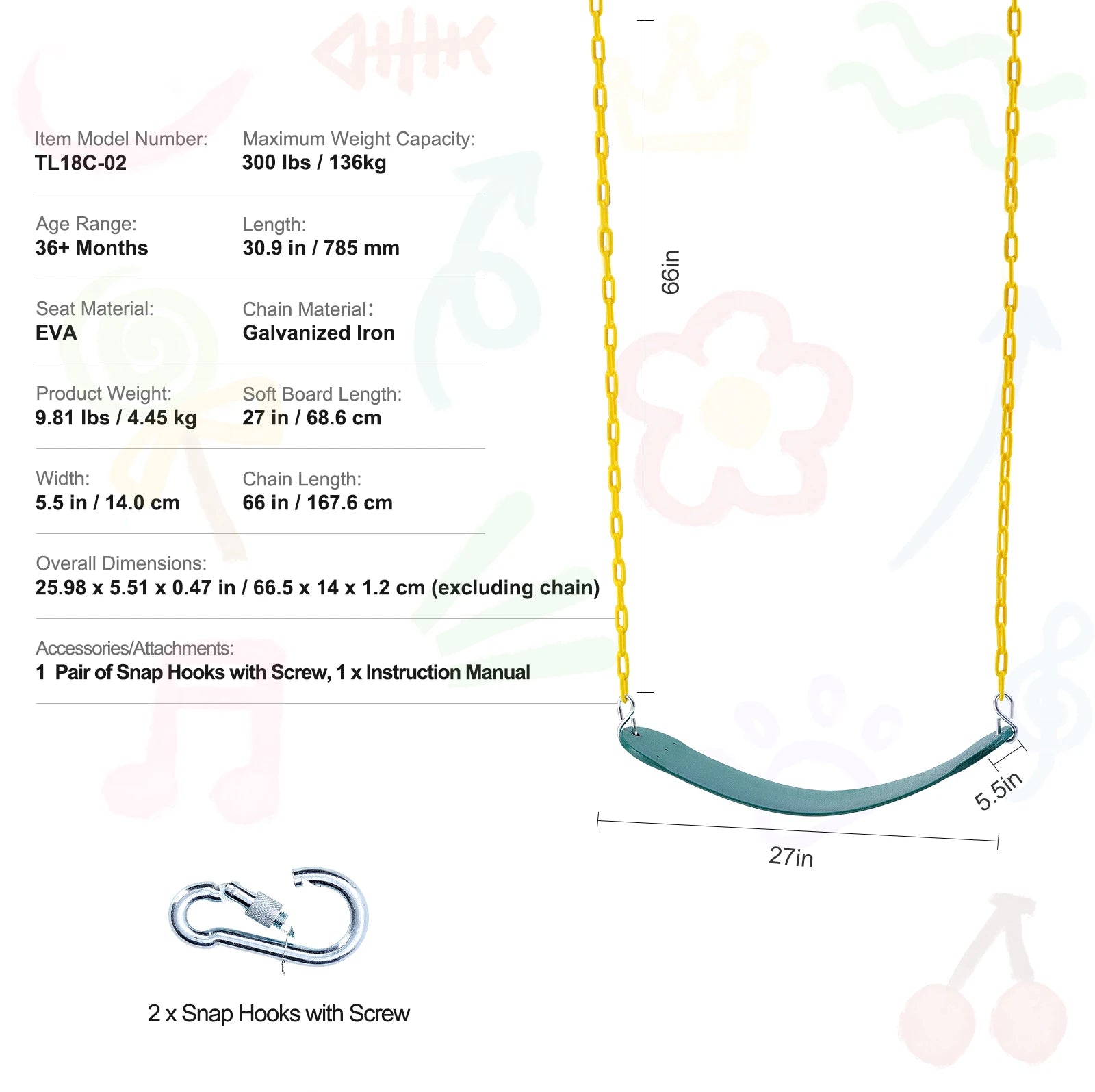 SucceBuy Tree Swing Saucer Swing 750lbs Swing Seat 2 Tree Hanging Straps Adjustable Multi-Strand Ropes Round Swing Kids Outdoor