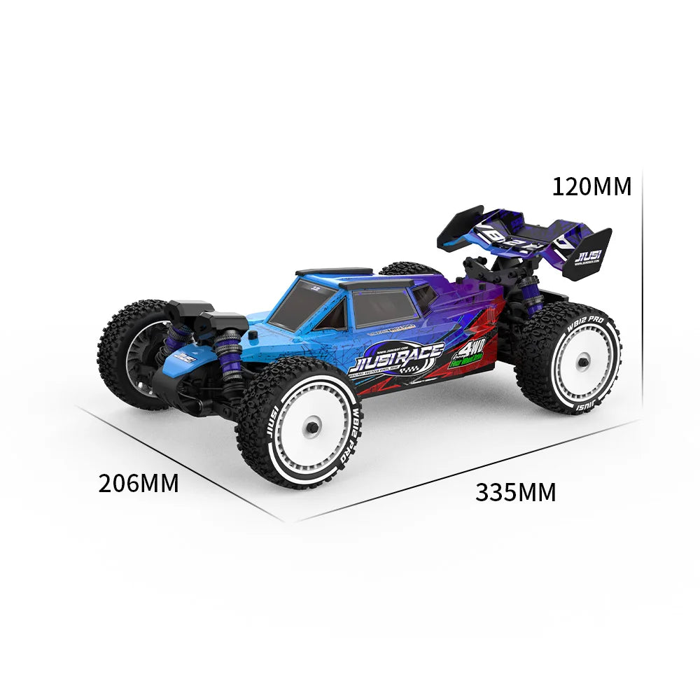 JIUSI WB12 PRO 1/12 RC Car 4WD 80km/h Brushless 2.4G Remote Control Racing Car 3S 35C 2200mAh Competitive Off-road Vehicle Toys