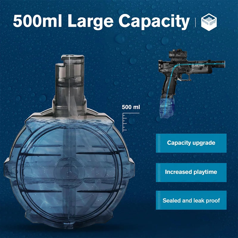 Electric Water Gun Kids Automatic Squirt Watergun Pistol With Led Lights Summer Outdoor Pool Beach Party For Adults Toys Gifts