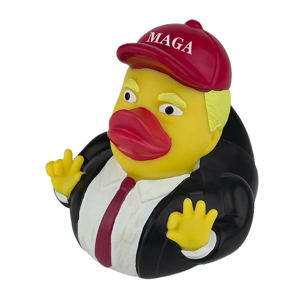 Novelty Trump Rubber Duck Bath Toy Rubber Duckies Trump Merchandise Funny Duck Toy US President Baby Toy for Kids Baby Gift