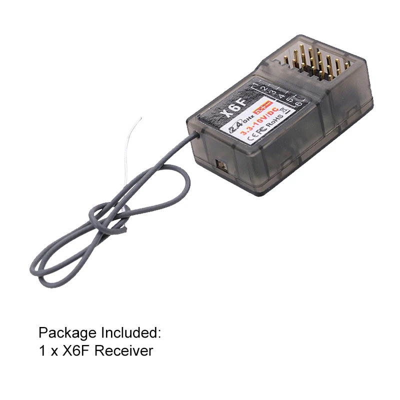 DUMBORC X6F/X6FG 2.4G 6CH Radio Control System Receiver for Domborc RC X6 Transmitter RC Car Boat Transmitter