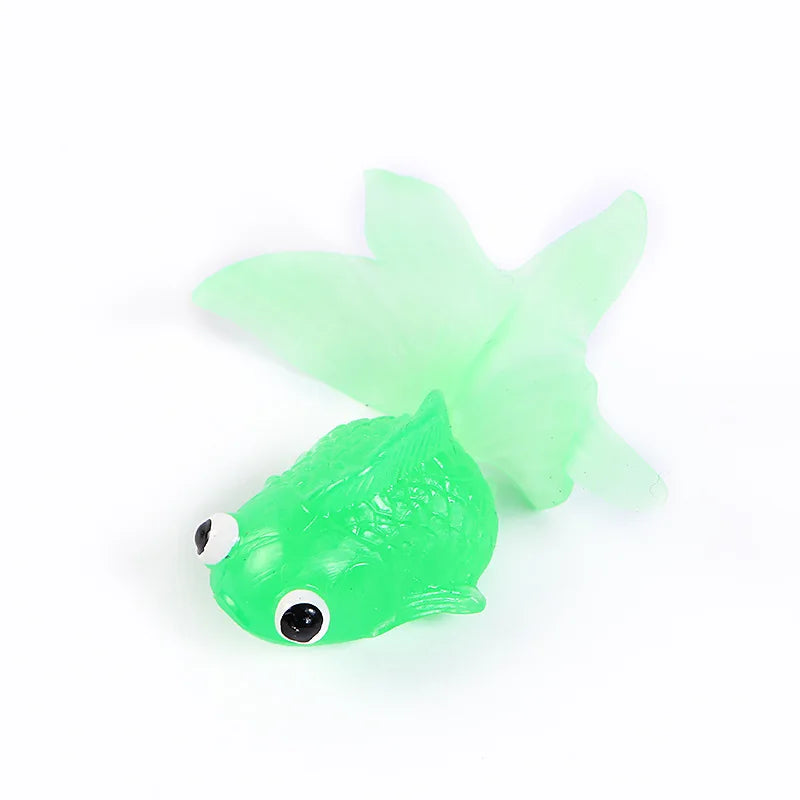 Kids Soft Rubber Gold Fish Baby Bath Toys for Children Simulation Mini Goldfish Water Toddler Fun Swimming Beach Gifts