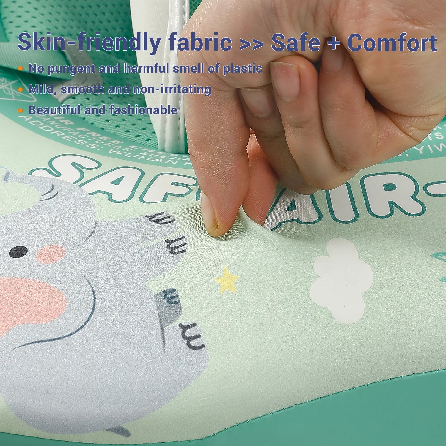 2024 New Mambobaby Animals Float Non-Inflatable Solid Baby Swimming buoy Water Trainer Infant Pool Floator Swim Ring with Canopy