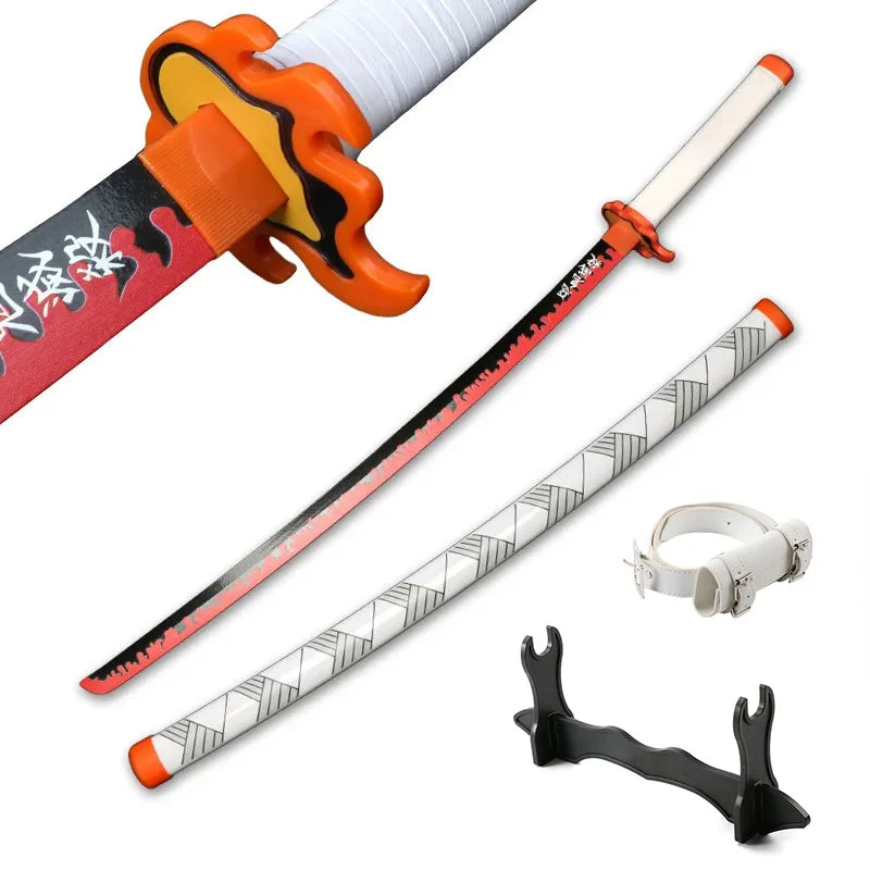 Demon Slayer Sword 104 cm Tanjiro Zenitsu KyoujurouSamurai Swords Original Texture Kimetsu no Yaiba Anime Katana for Cosplay