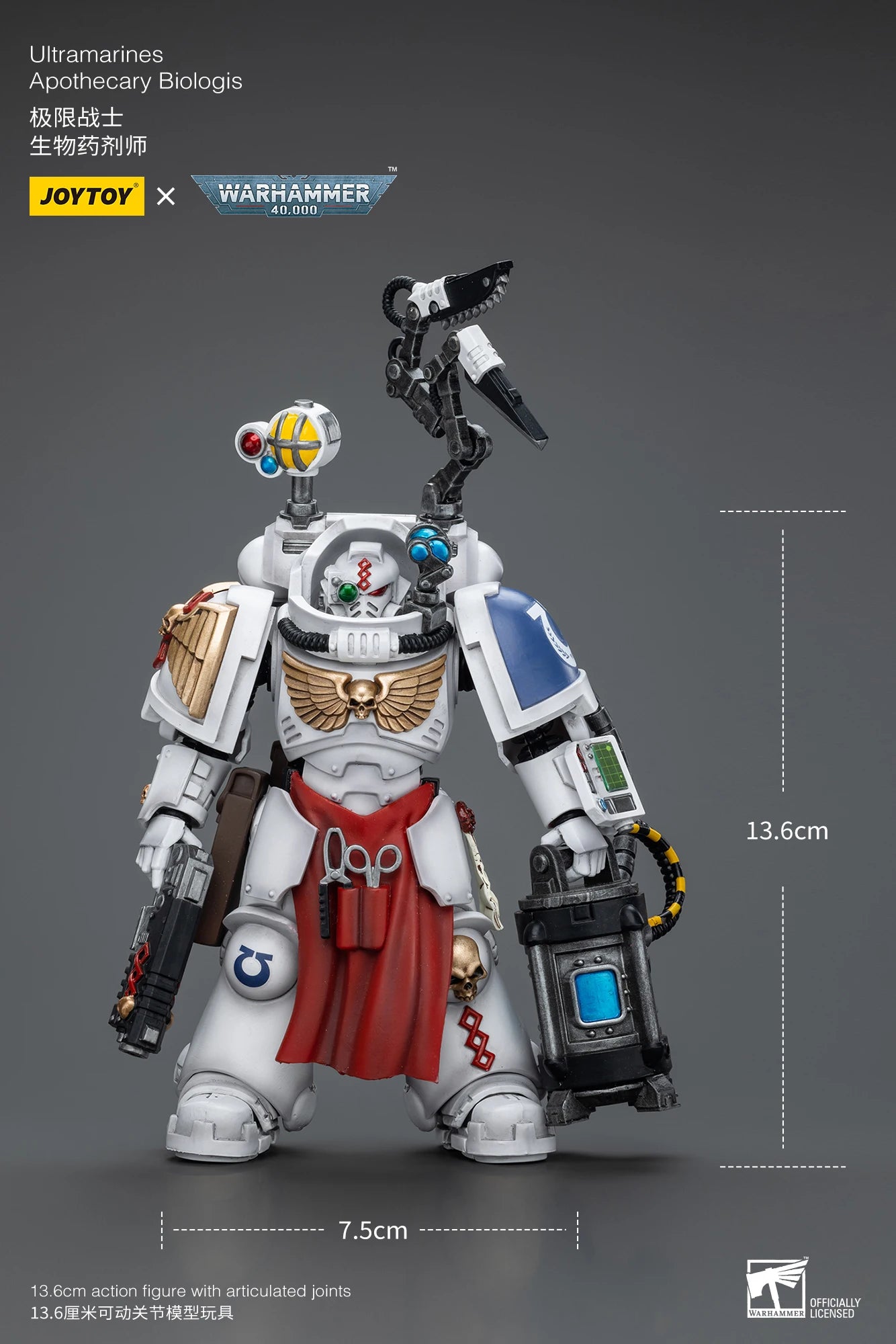 [IN STOCK] JOYTOY Warhammer 40K 1/18 Action Figure Ultramarines Apothecary Biologis Anime figures Toys Collection