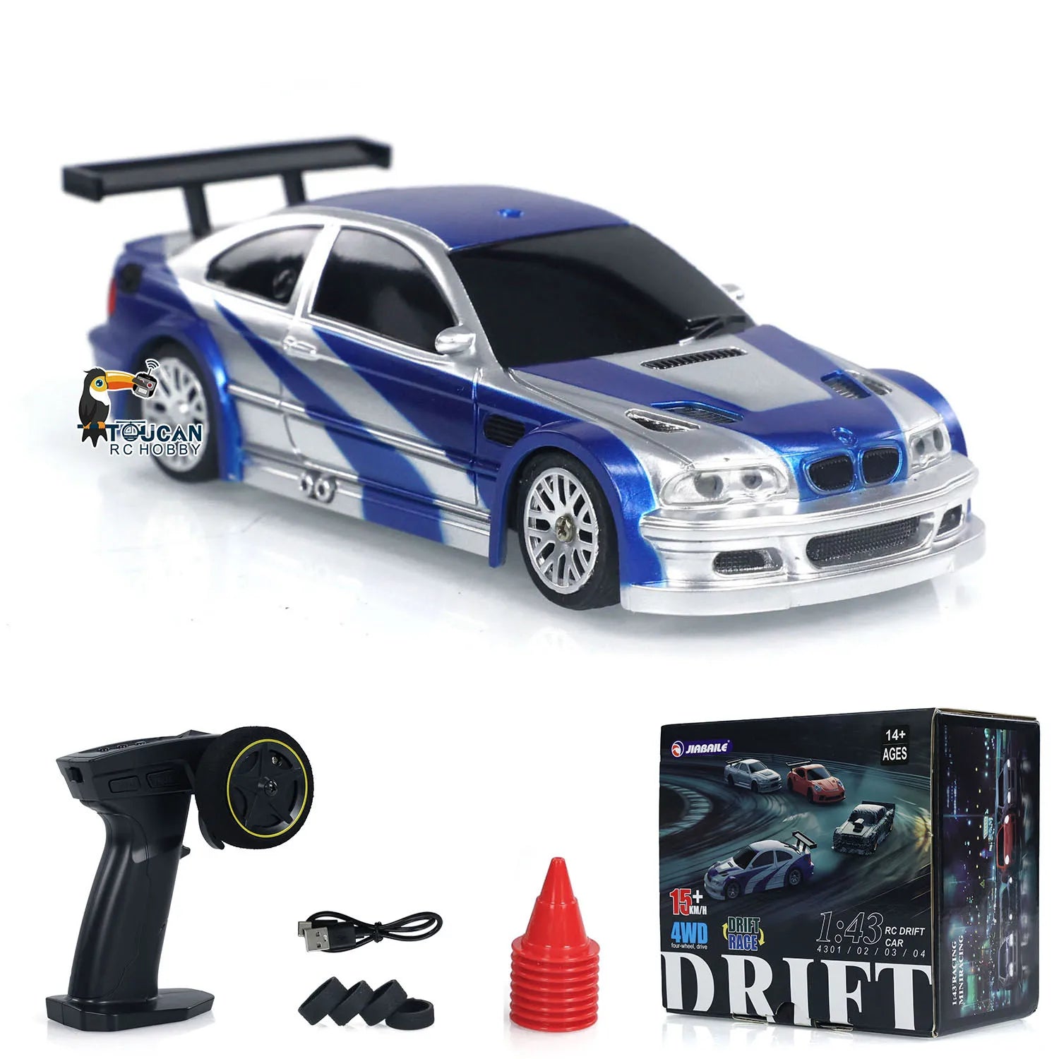 US Stock RC Drift Car 1/43 RTR Race 4WD Gyro Four-wheel Drive Radio Control High Speed Model 2.4G Racing Drifting Cars Toy Model