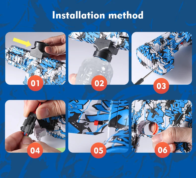 M416 Electric Blaster Gun Toys, Rechargeable Automatic Outdoor Toys for Team Family Activities, Perfect Gift(Bullets Excluded)