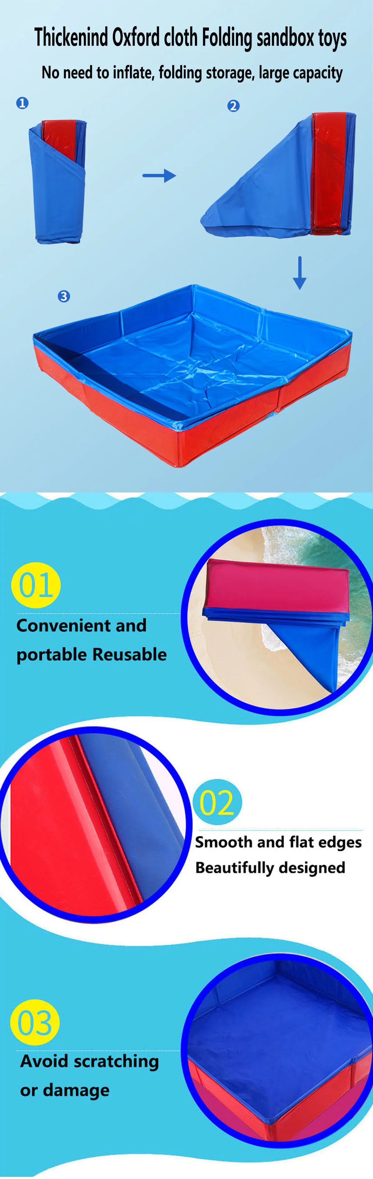 Sand Table for Kids, Children Summer Outdoor Activity Sand and Water Table, Beach Toys Sand Sandbox Sensory Toys for Boys Girl
