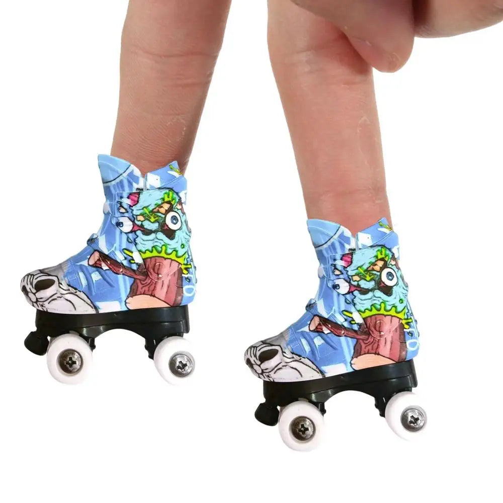 Mini Skateboard Toy Finger Skateboard Shoes Toys Colorful Finger Skates Toys Mini Sneakers For Kids Boys Girls Finger Breakdance