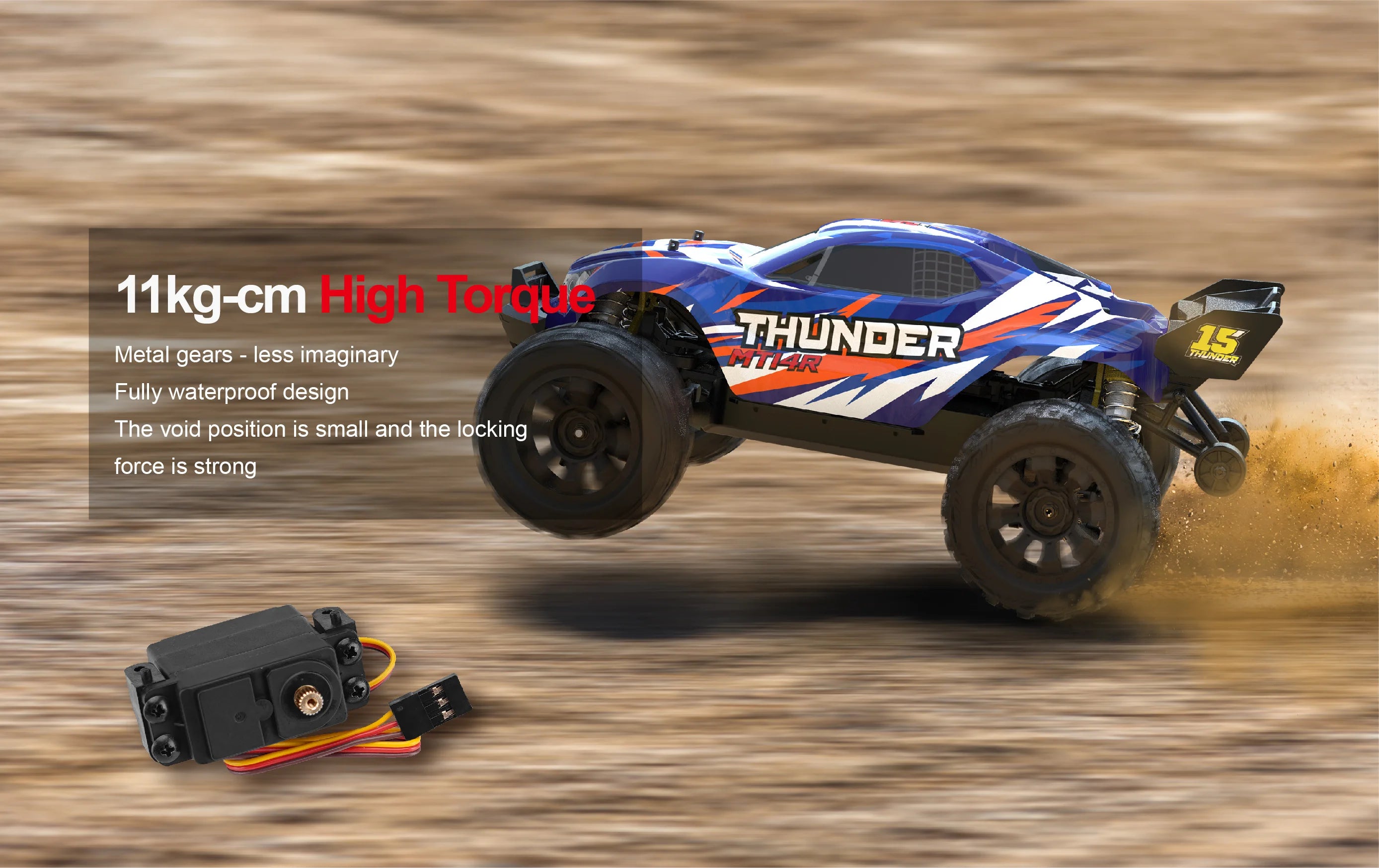 MT14R 1/14 RC Car JIUSI Brushless 80km/h 2.4G Remote Control Car High Speed Off-road Racing Car 23-26 mins Working Time RC Toys