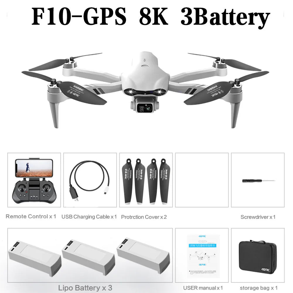 4DRC New 4K HD Dual Camera GPS Wide Angle FPV Real-time Transmission RC Distance 2km Professional Drone Quadcopter Dron Gift Toy