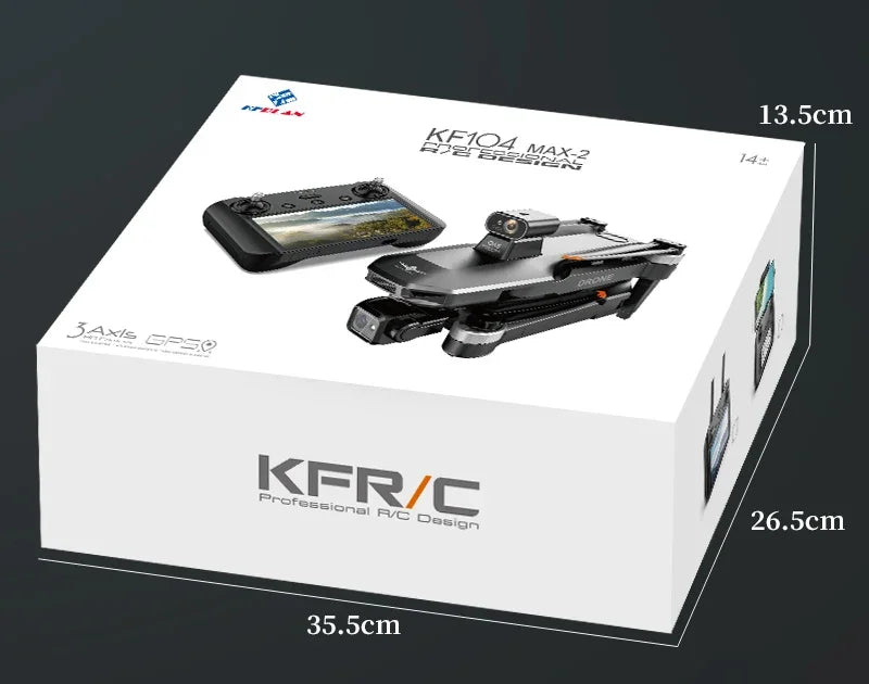 Teeggi KF104 MAX2 GPS Drone 4k Profesional 3-Axis Gimbal 360° obstacle avoidance 6KM Foldable RC with screen RC Quadcopter Dron