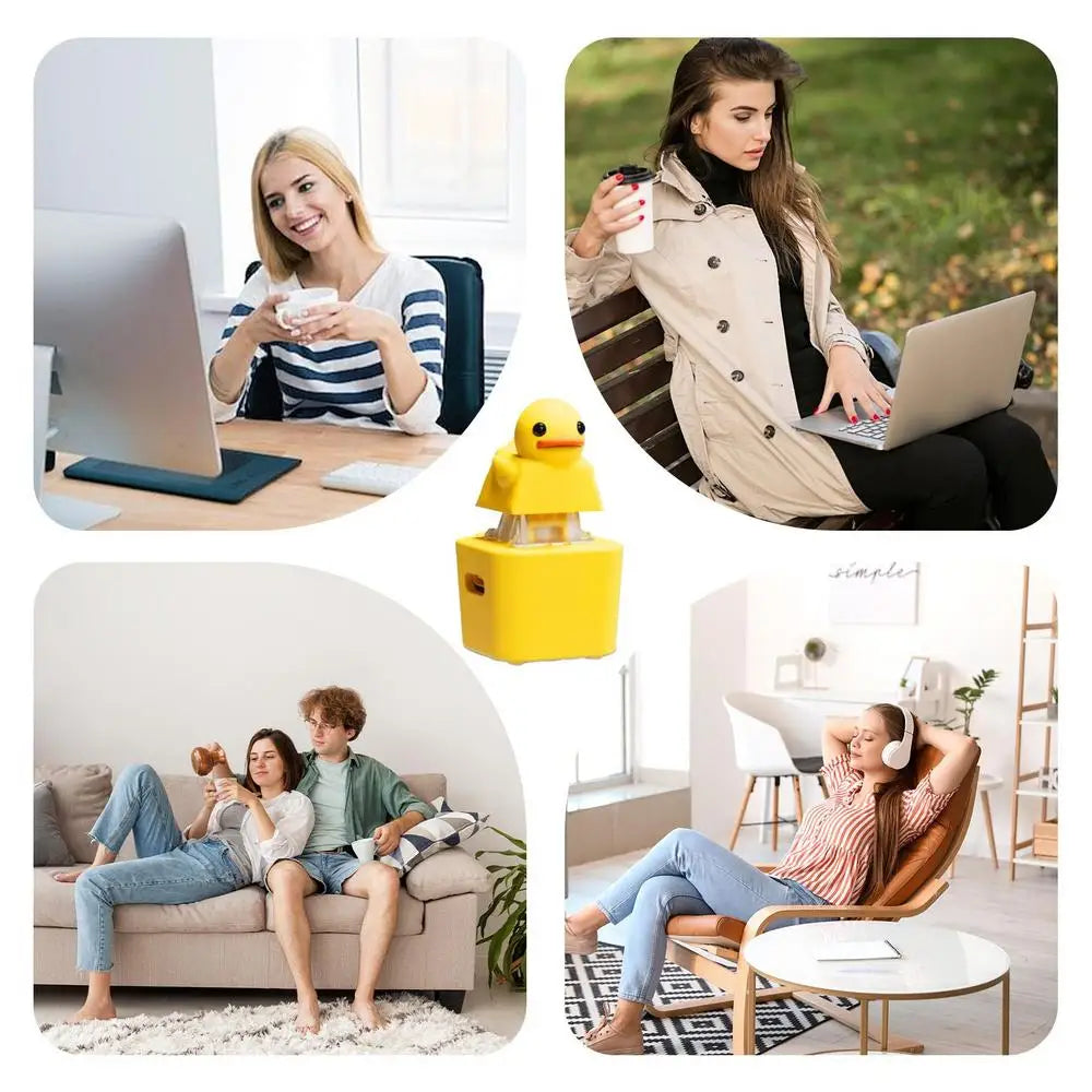 Quacking Duck Fidget Toy Rechargeable Fidget Toy Quacking Duck Key Chain Stress Relief Sensory Game Squeaky Home Decor For Bag &