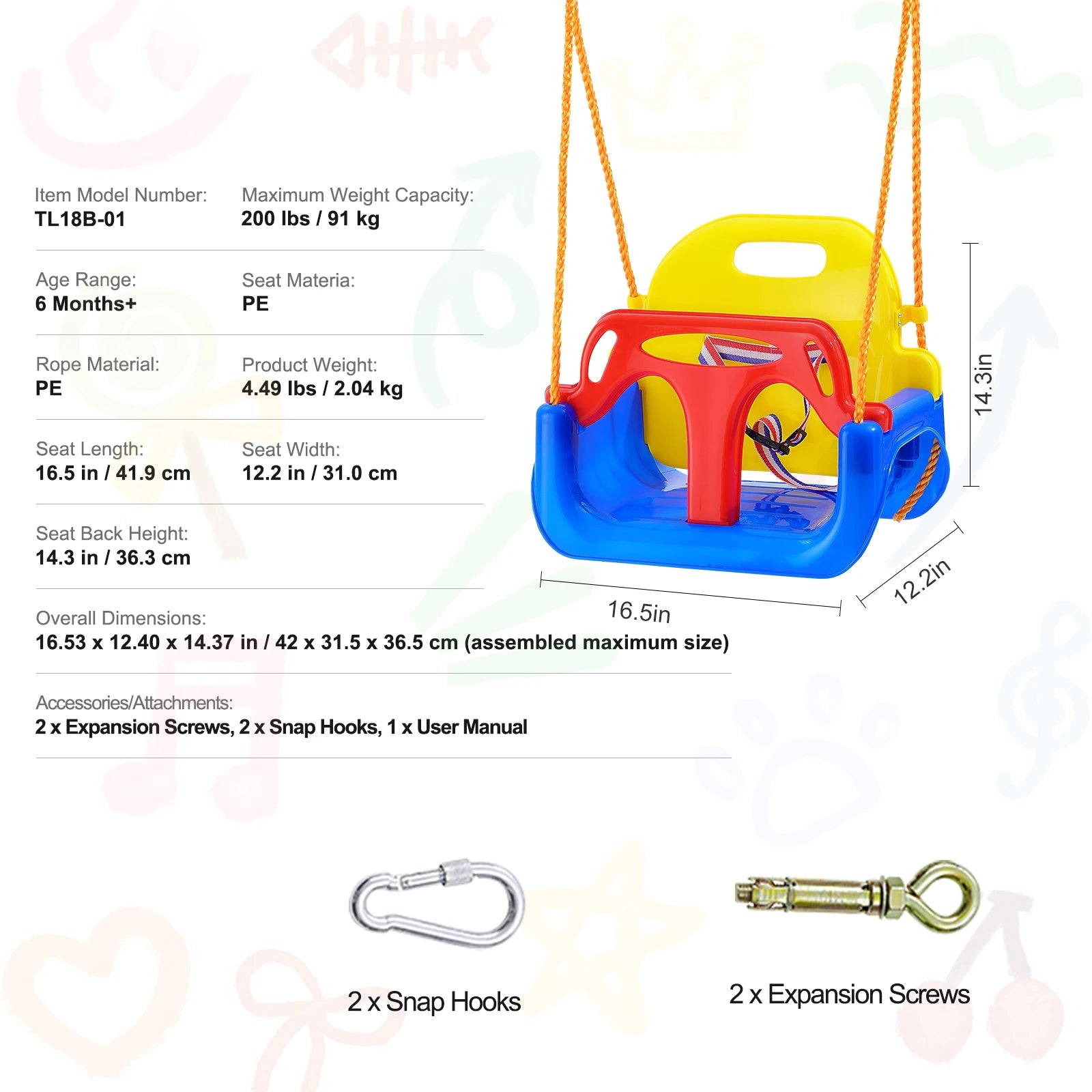 SucceBuy Tree Swing Saucer Swing 750lbs Swing Seat 2 Tree Hanging Straps Adjustable Multi-Strand Ropes Round Swing Kids Outdoor