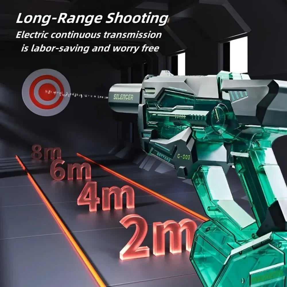 Electric Water Gun Toys with Led Induction Light Automatic Squirt Gun Summer Outdoor Beach Pool Water Pistol Toy  for Adult Gift