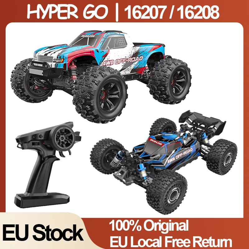 MJX16207 16208 1/16 RC Car 70KM/h Brushless HYPER GO 2.4G 4WD Racing Car Off-Road Remote Control RC Truck Hobby Toy