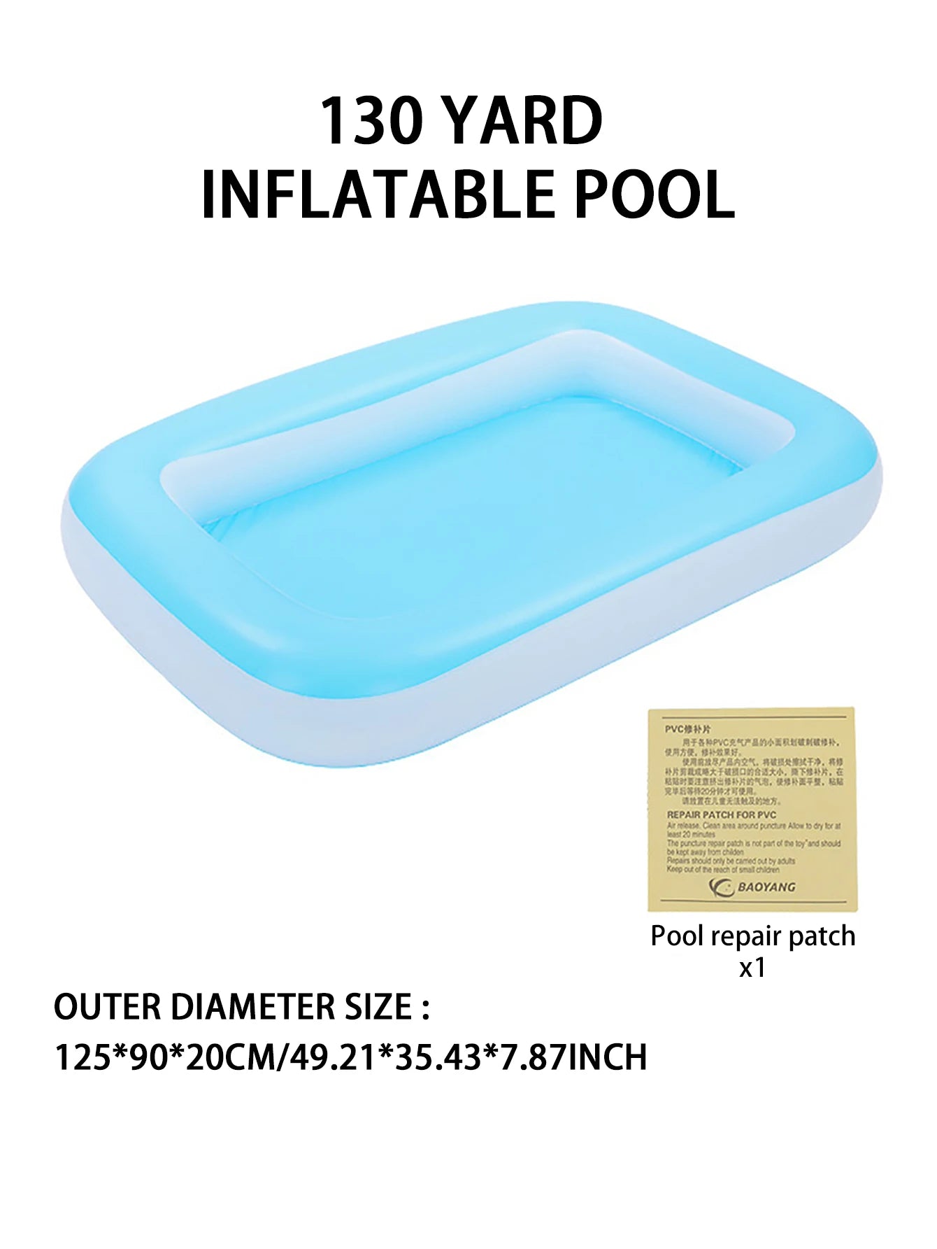 Inflatable swimming pool, suitable for indoor and outdoor water play, sand pool, summer water play toys