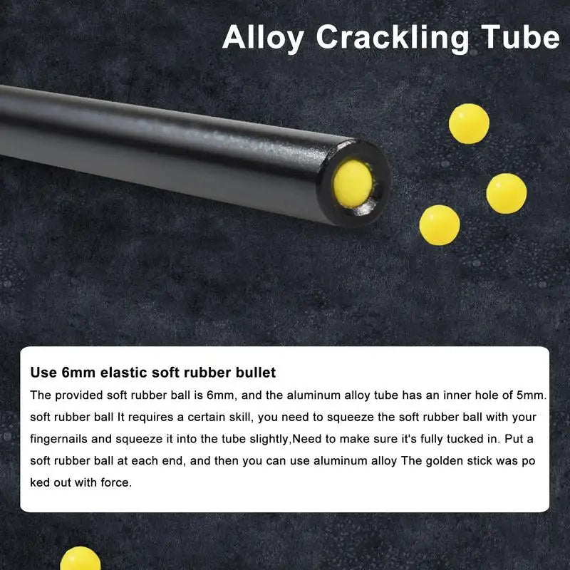 Soft Pinball Launcher Mini Alloy Small Ball Launcher Crackling Tube Bamboo Shooting Game Interesting Cracking Toys For Kids