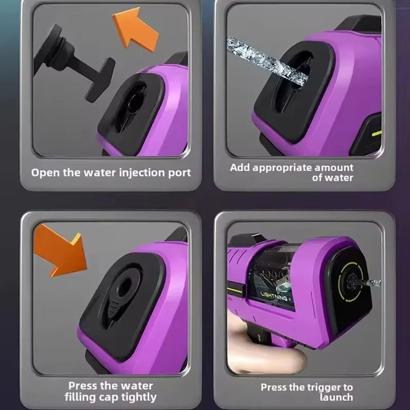 Kids Water Combat Game Transparent Tank Water Gun with Leak-Proof Design Outdoor Splash Battle Toy for Teens Ideal Summer Toy